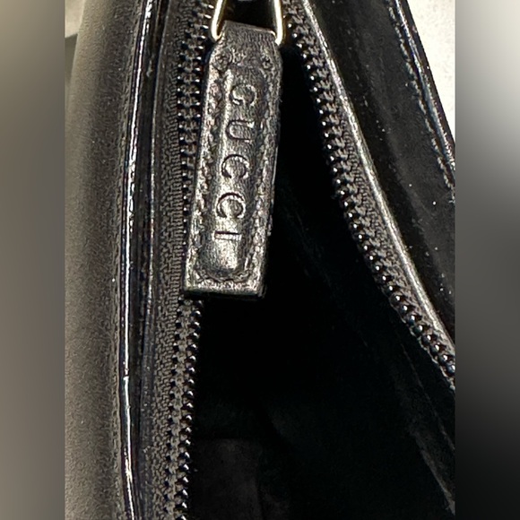 Gucci Black Calf Leather Shoulder Bag with Bamboo Handle + COA - Picture 13 of 16